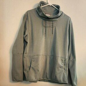 Columbia Pullover-Women's XL-Green-Fleece Lined-Drawstring Neck-Excellent Cond.